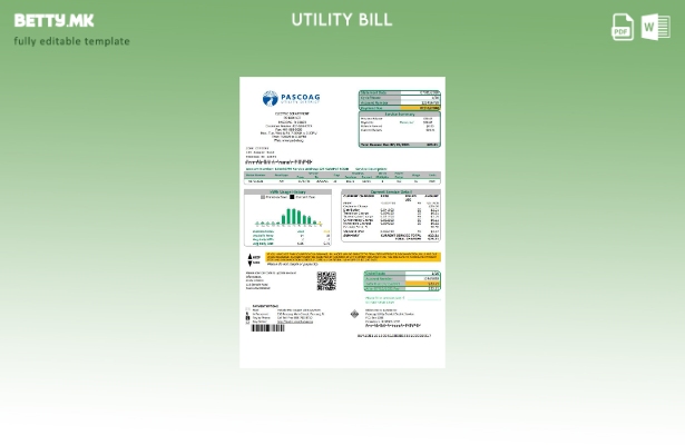 Модерен стил на САД Род Ајленд Pascoag Utility District шаблон за комунални смет